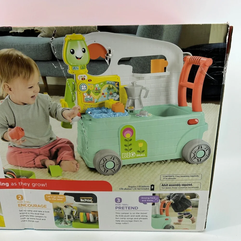 Fisher-Price Laugh Learn 3in1 On the Go Camper Activity Walker 9-36M NEW IN BOX
